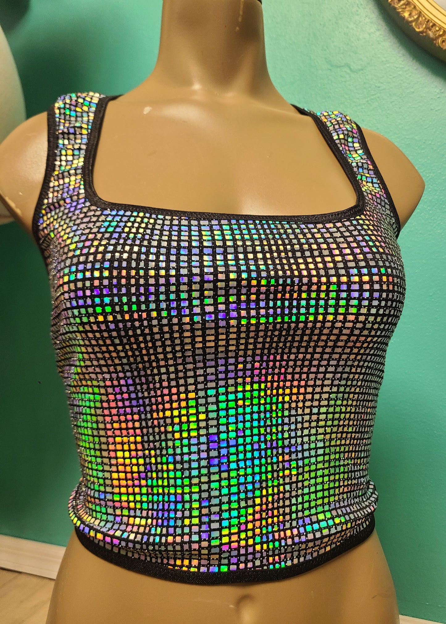 Holographic Crop Top