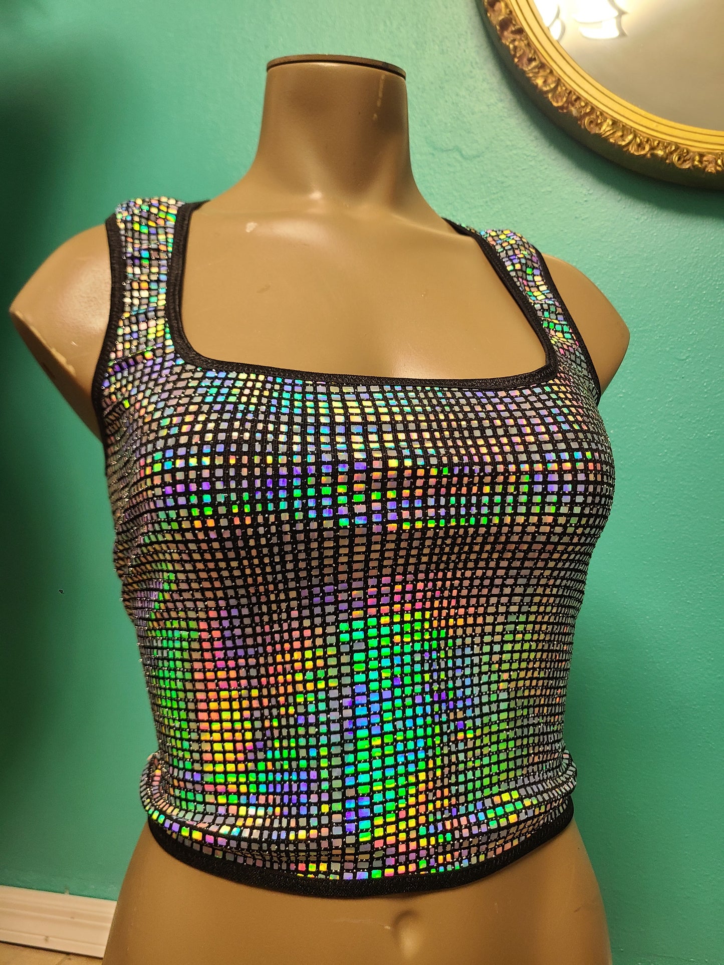Holographic Crop Top