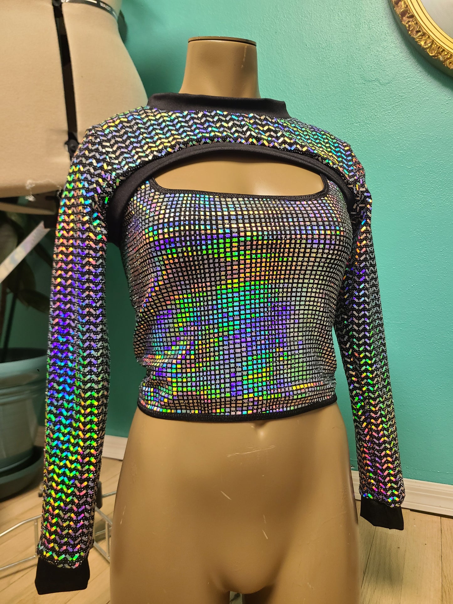 Holographic Crop Top