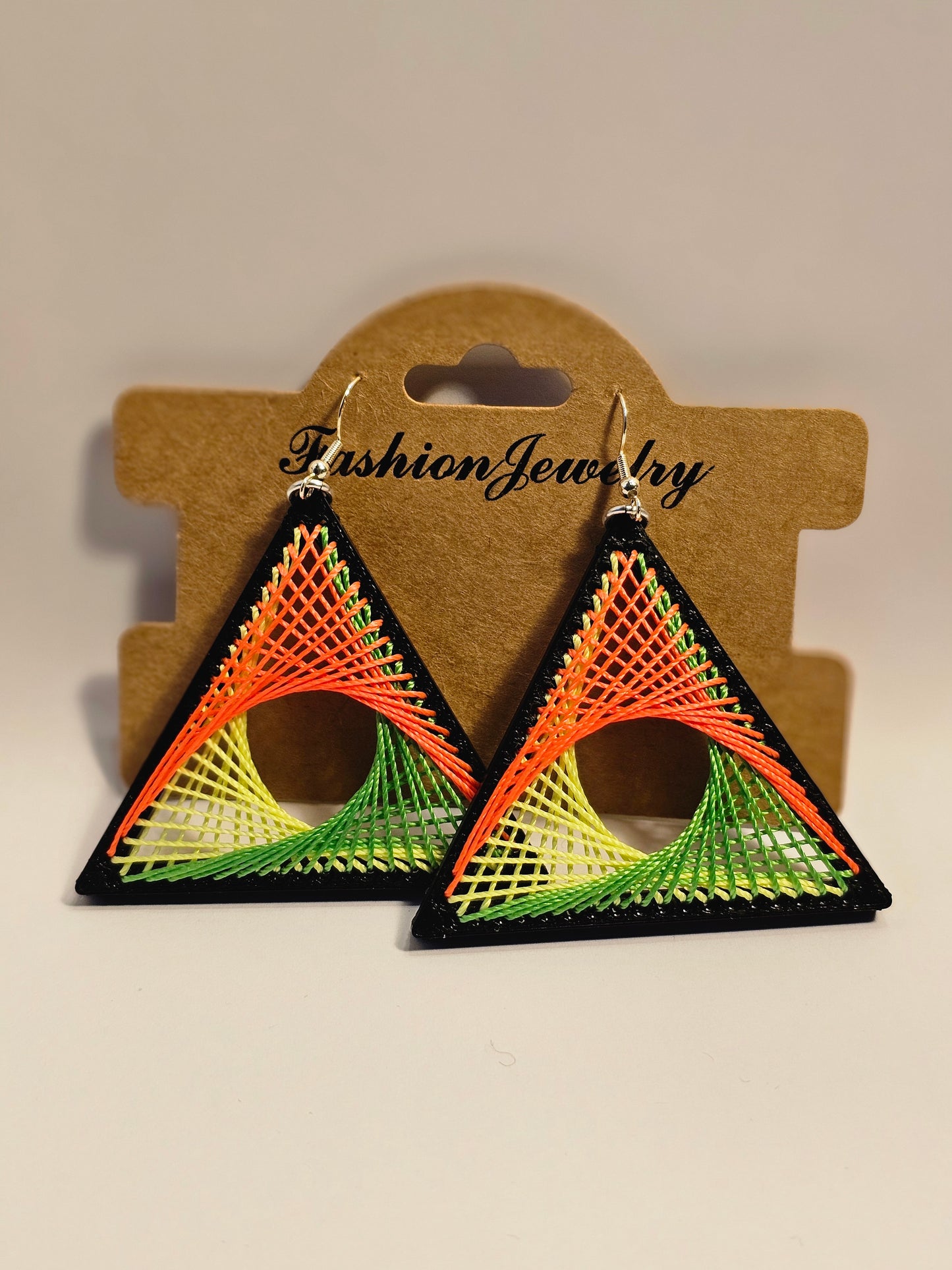 String Art Earrings - UV Reactive V2