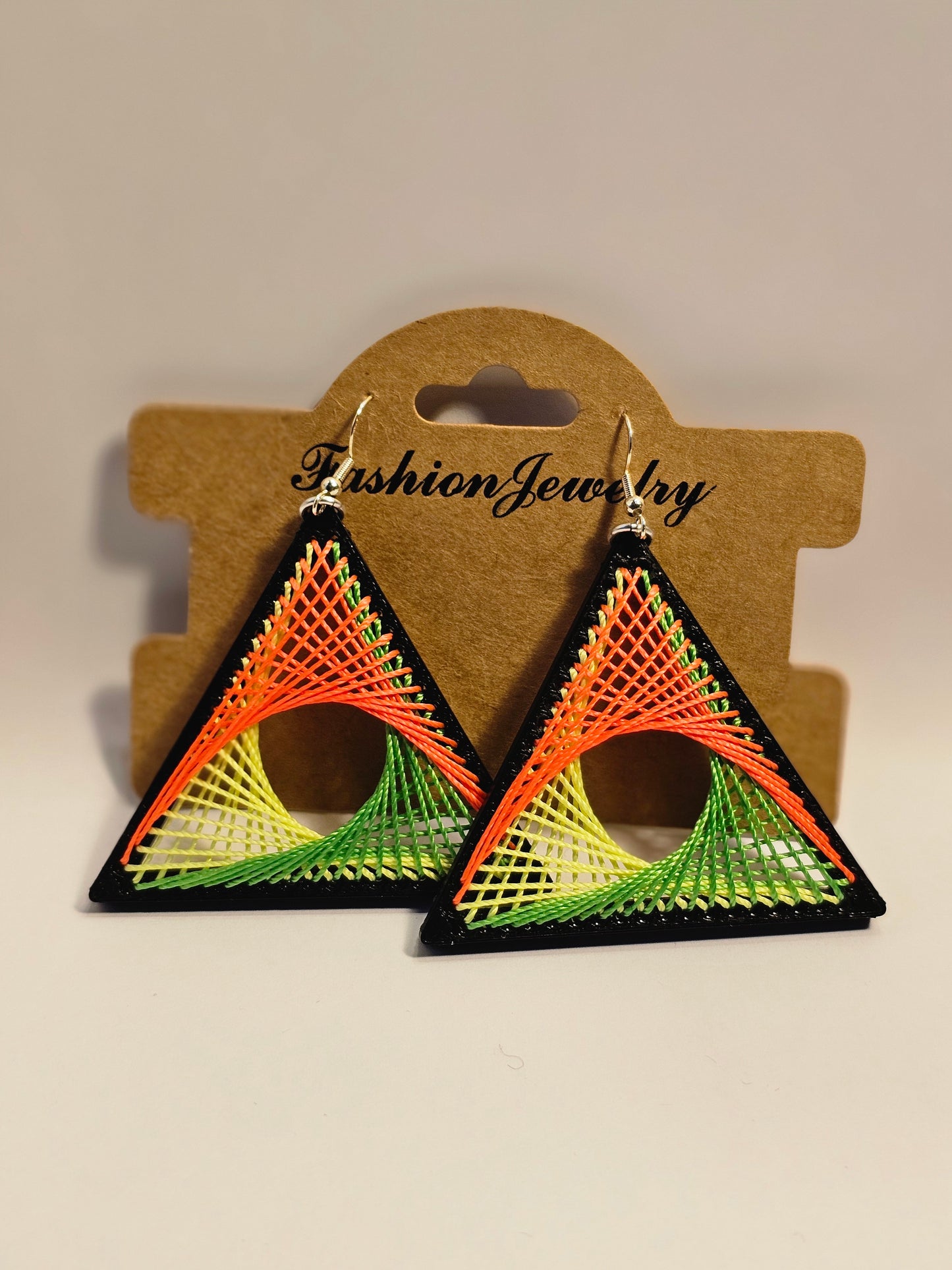 String Art Earrings - UV Reactive V2