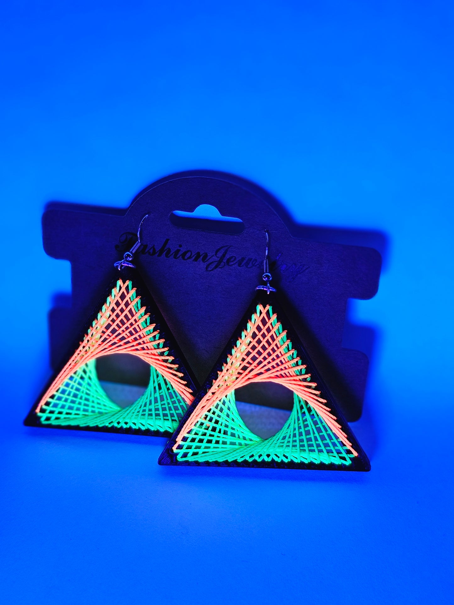 String Art Earrings - UV Reactive V2