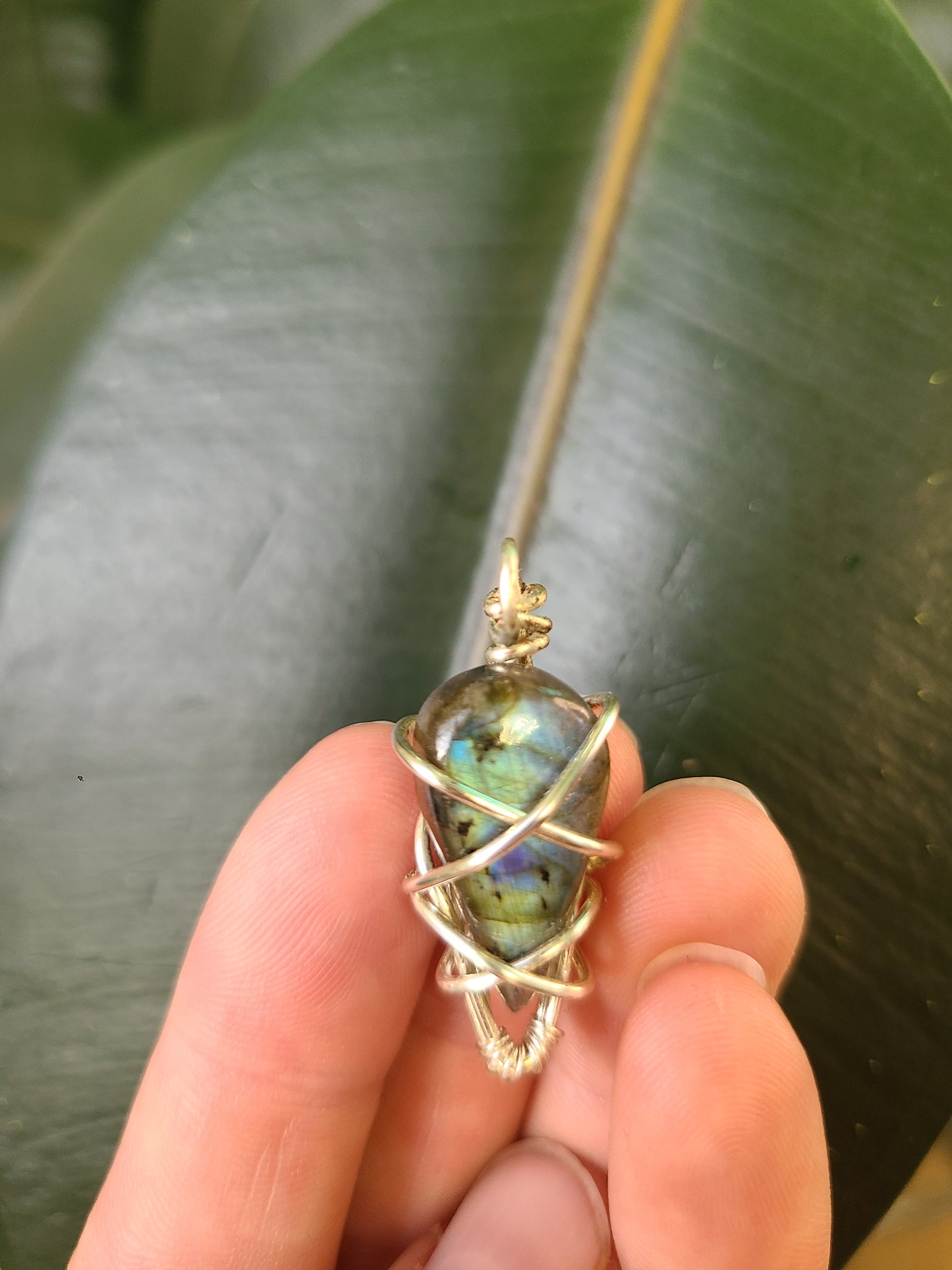 Wire Wrap Labradorite Pendant