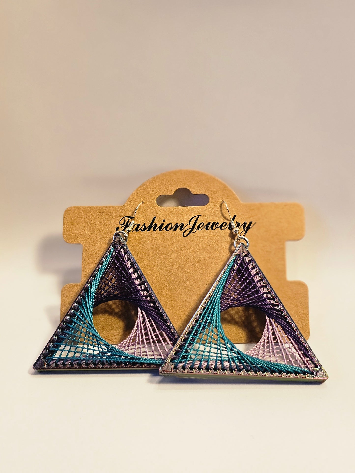 String Art Earrings - Purple Seas V2