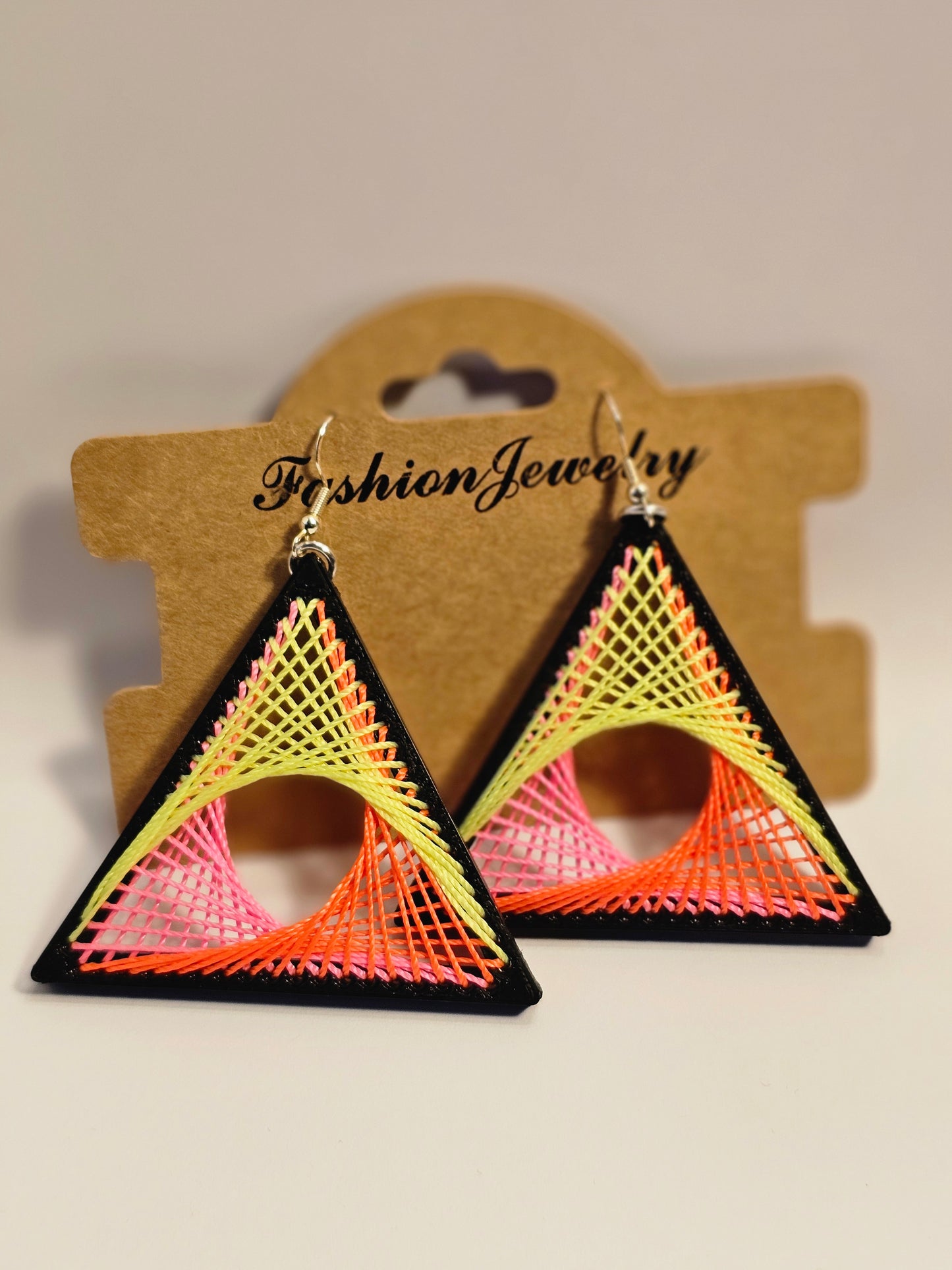 String Art Earrings - UV Reactive V3