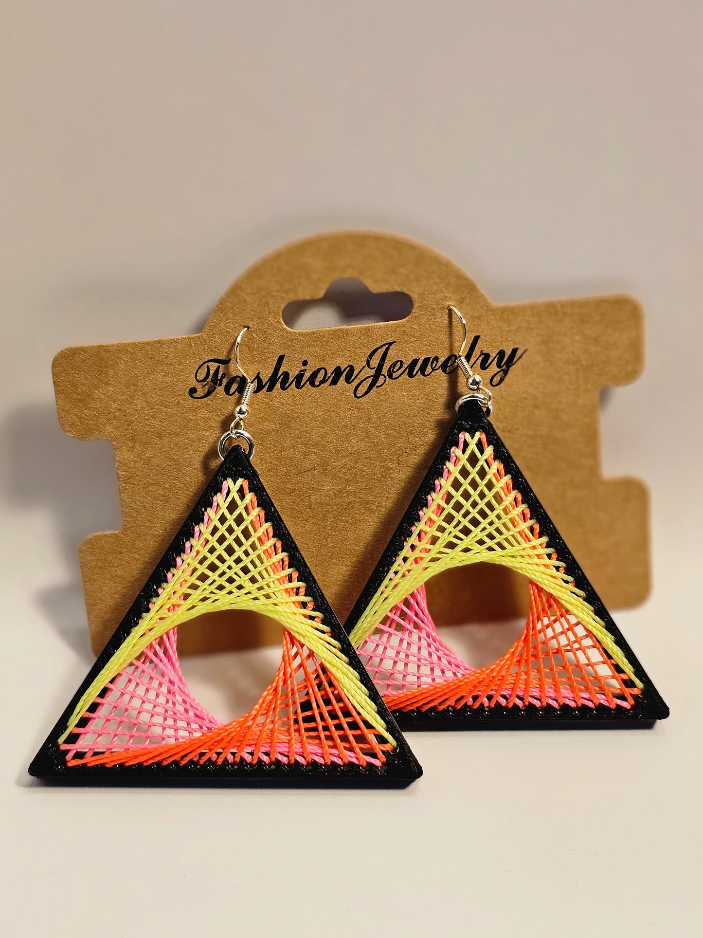 String Art Earrings - UV Reactive V3