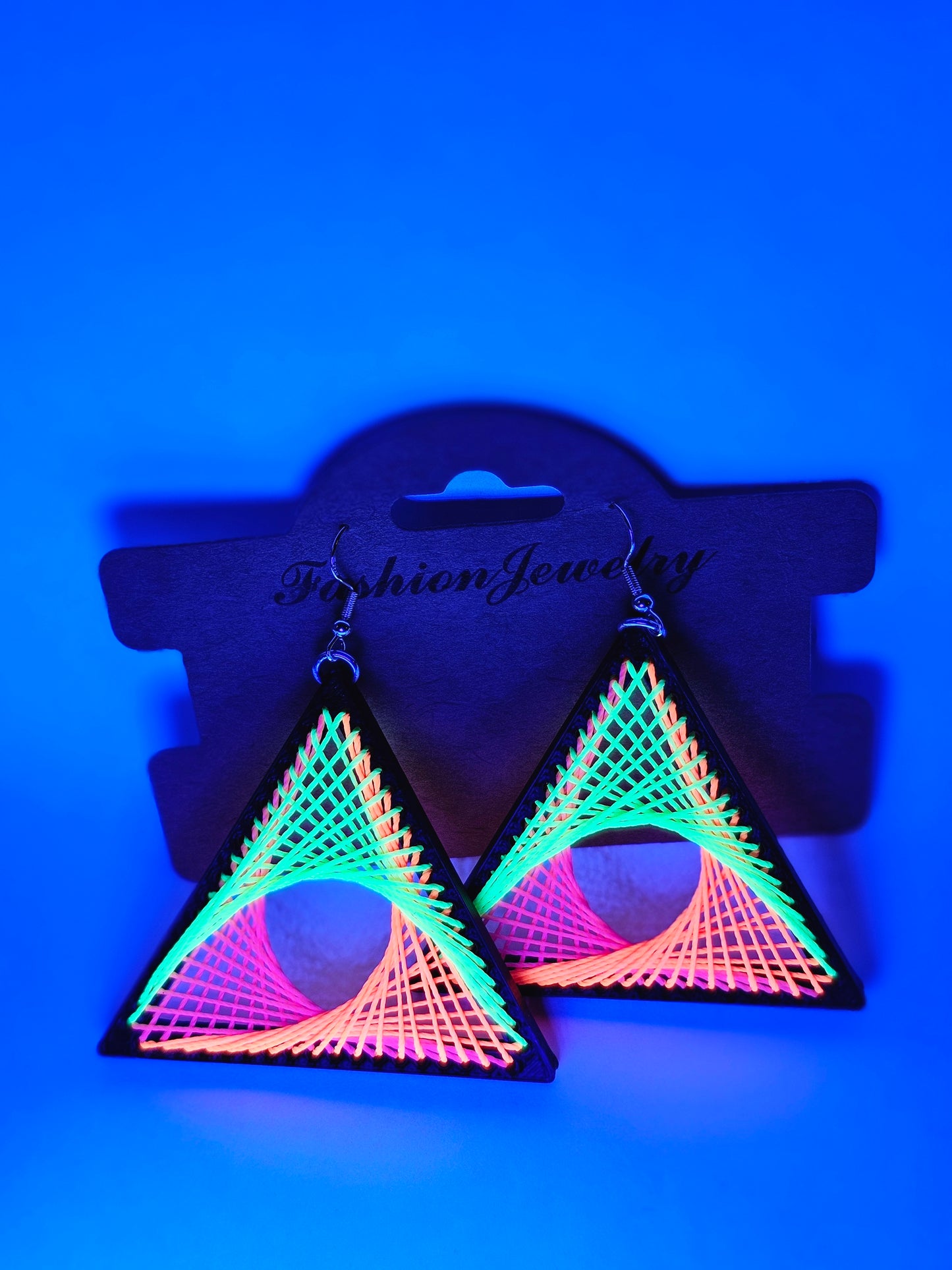 String Art Earrings - UV Reactive V3