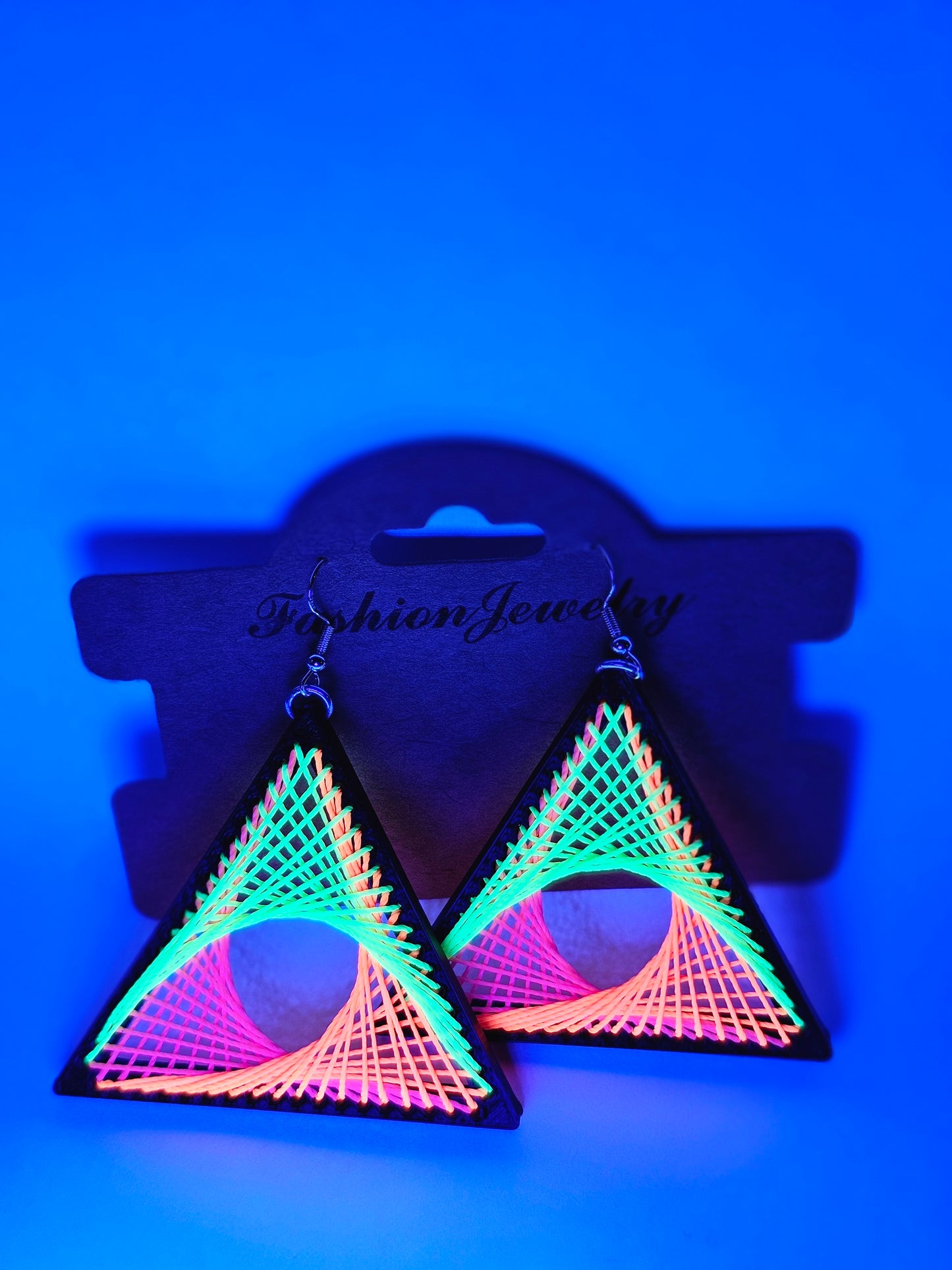 String Art Earrings - UV Reactive V3